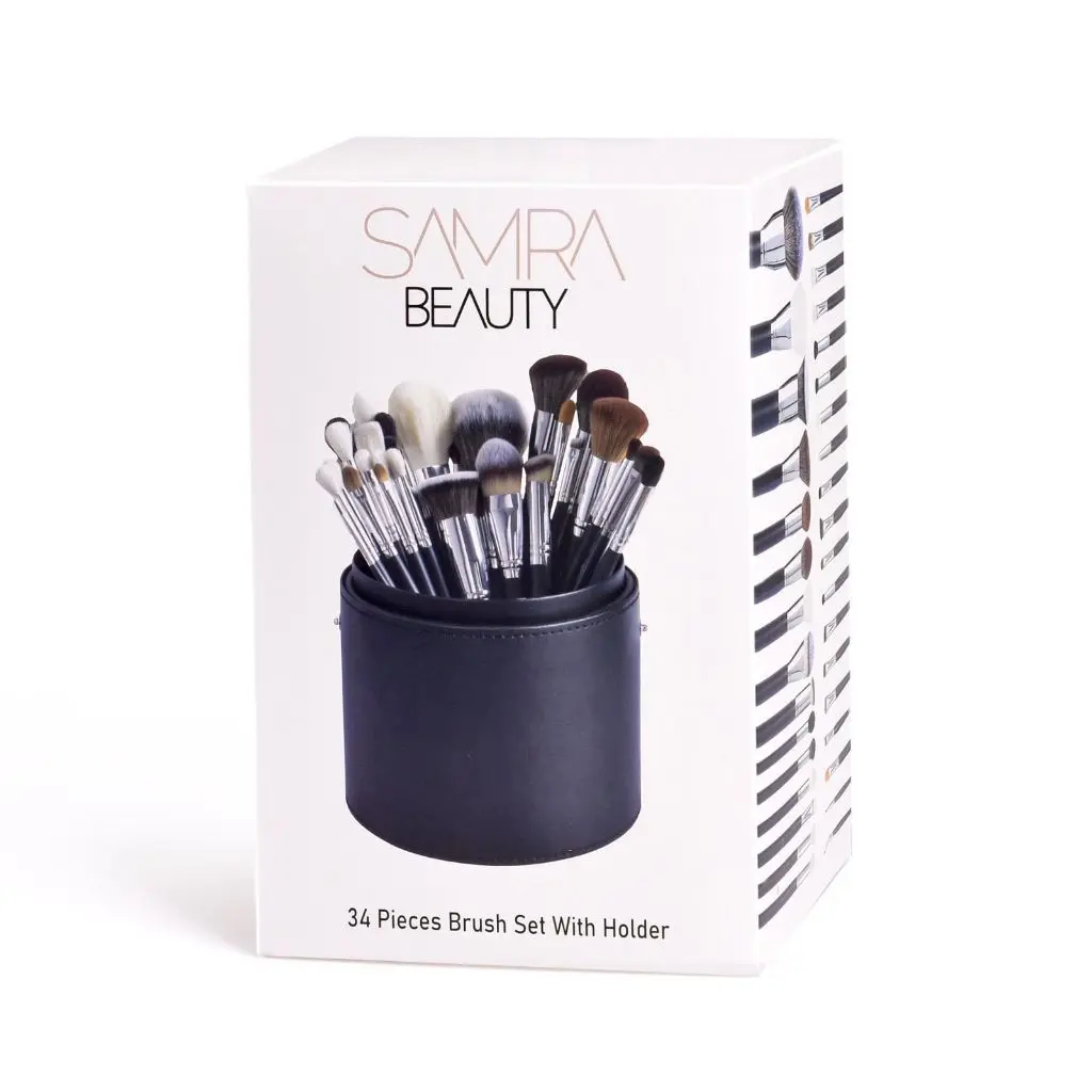 34 pcs Makeup brush kit with holder