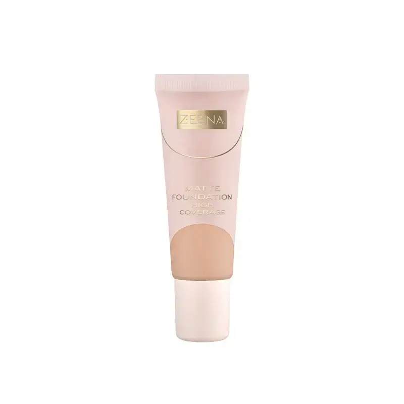 ZEENA Matte Foundation High Coverage 020 | كريم أساس عالي التغطية، رقم 020