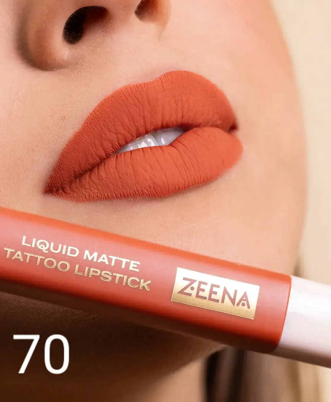 ZEENA Liquid Matte Tattoo Lipstick 070 | أحمر شفاه سائل مات تاتو 070