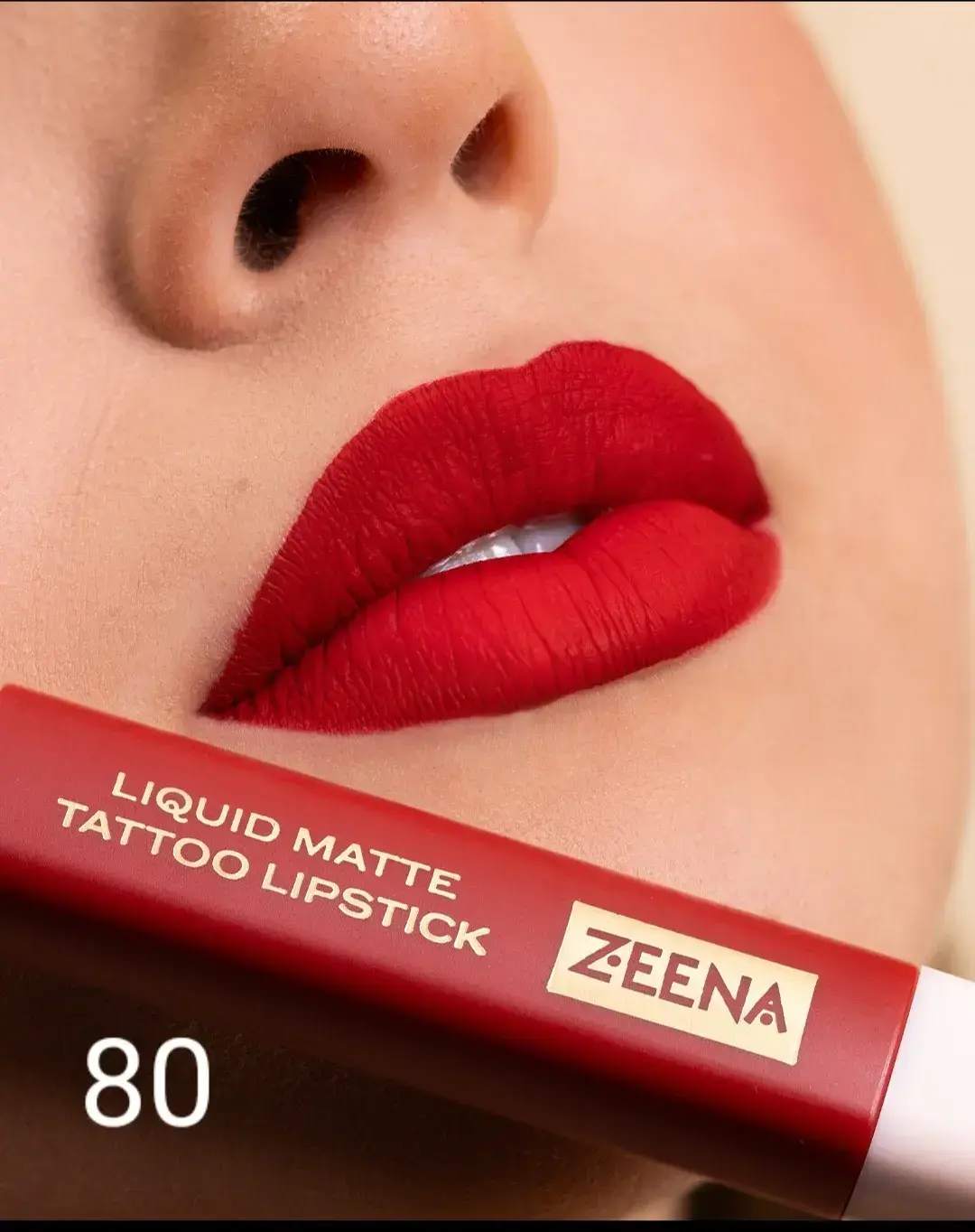 ZEENA Liquid Matte Tattoo Lipstick 080 | أحمر شفاه سائل مات تاتو 080