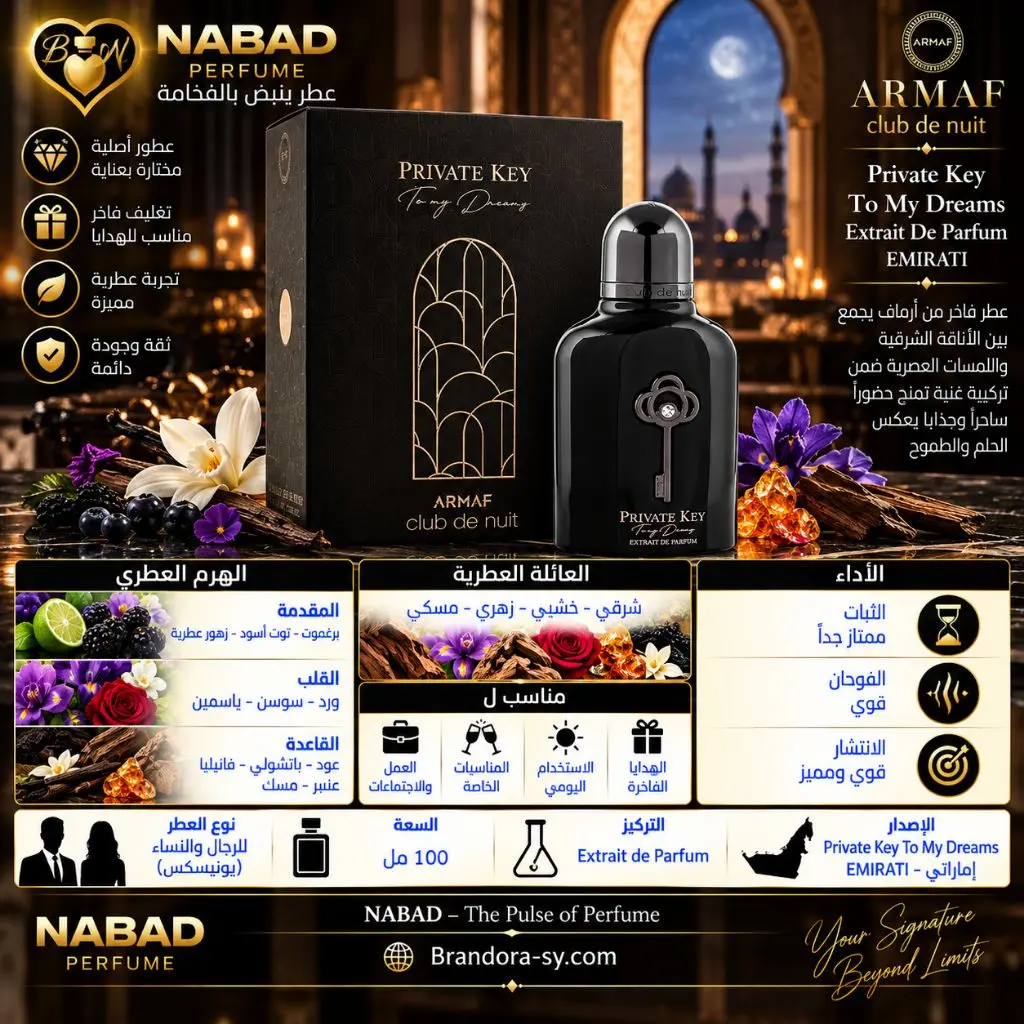 Armaf Club de Nuit Private Key To My Dreams Extrait de Parfum | EMIRATI