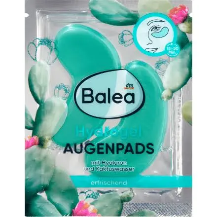 Balea Hydrogel Eye Pads Cactus Water - 1 Pair | باليا بادات عيون هيدروجل ماء الصبار