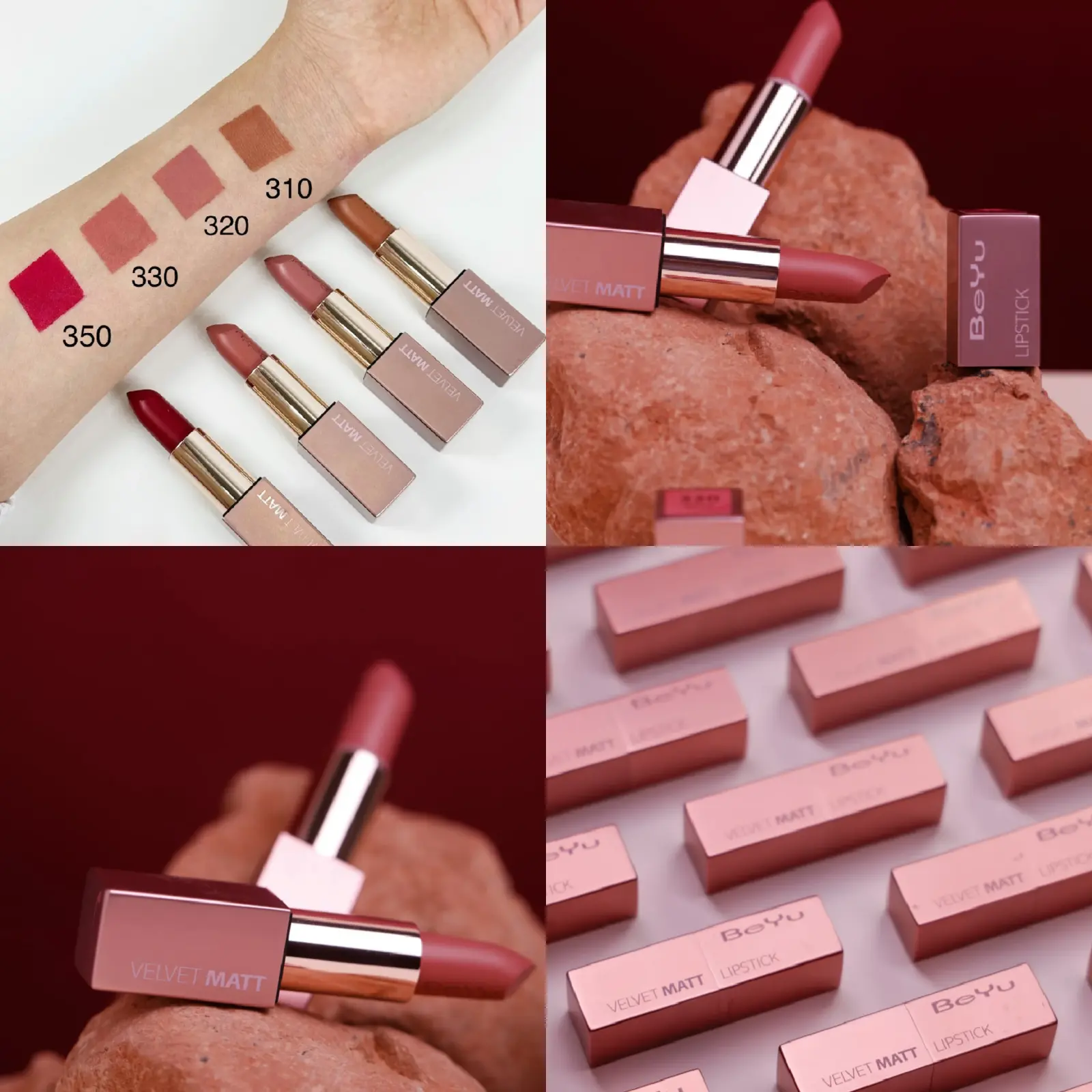 BeYu Velvet Matt Lipstick 320 | أحمر شفاه مخملي، 320