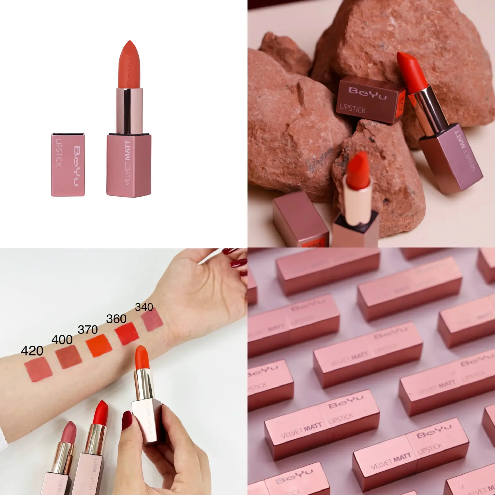 BeYu Velvet Matt Lipstick 370 | أحمر شفاه مخملي ، 370