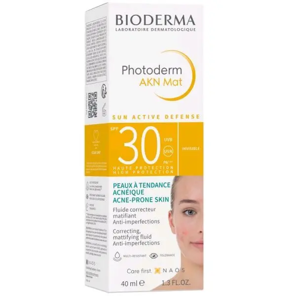 Bioderma Photoderm AKN Mat SPF30 Corrective Fluid 40 ml | بيوديرما فوتوديرم AKN سائل مصحح مطفي SPF30 - 40 مل