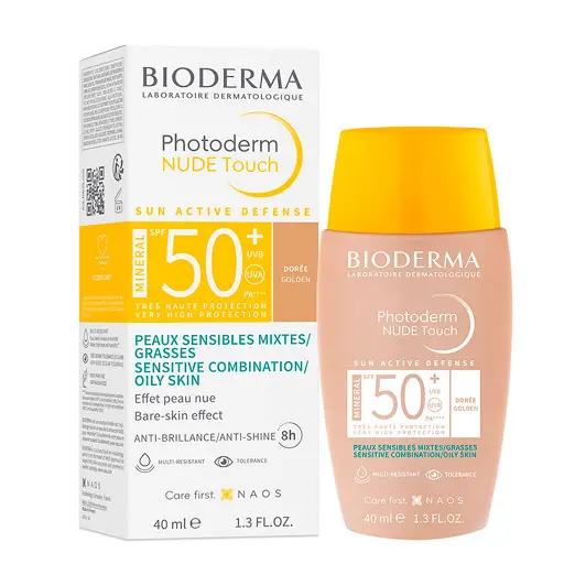 Bioderma Photoderm Nude Touch GOLD SPF50+ 40ml | بيوديرما فوتوديرم نيود تاتش ذهبي واقي شمسي SPF50+ - 40 مل
