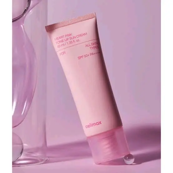 CELIMAX HEART PINK TONE UP SUN CREAM