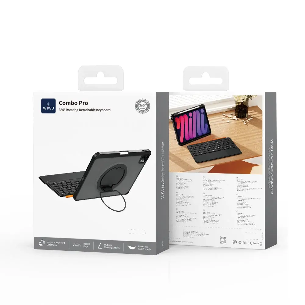 Combo Pro
360 Rotating Detachable keyboard MK-007 
iPad 11th 2025/Pad 10th (2022)/10.9”/11”/ 11 Air (2024+2025+2026)   (Arabic+English)