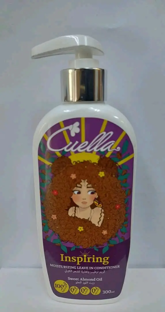 Cuella inspiring leavr-in 300 ml كريم ترطيب و تغذية للشعر الكيرلي بزيت اللوز الحلو