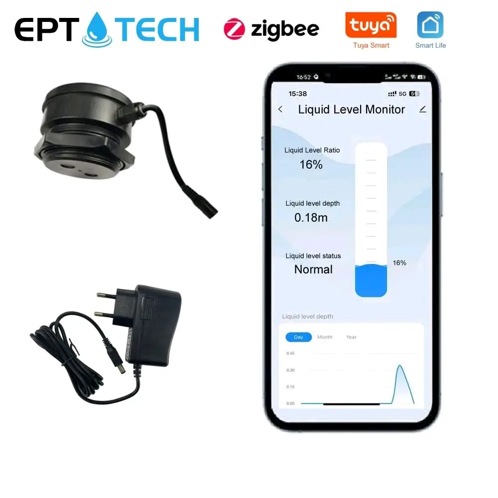 EPT Ultrasonic Smart Liquid Level Sensor Zigbee