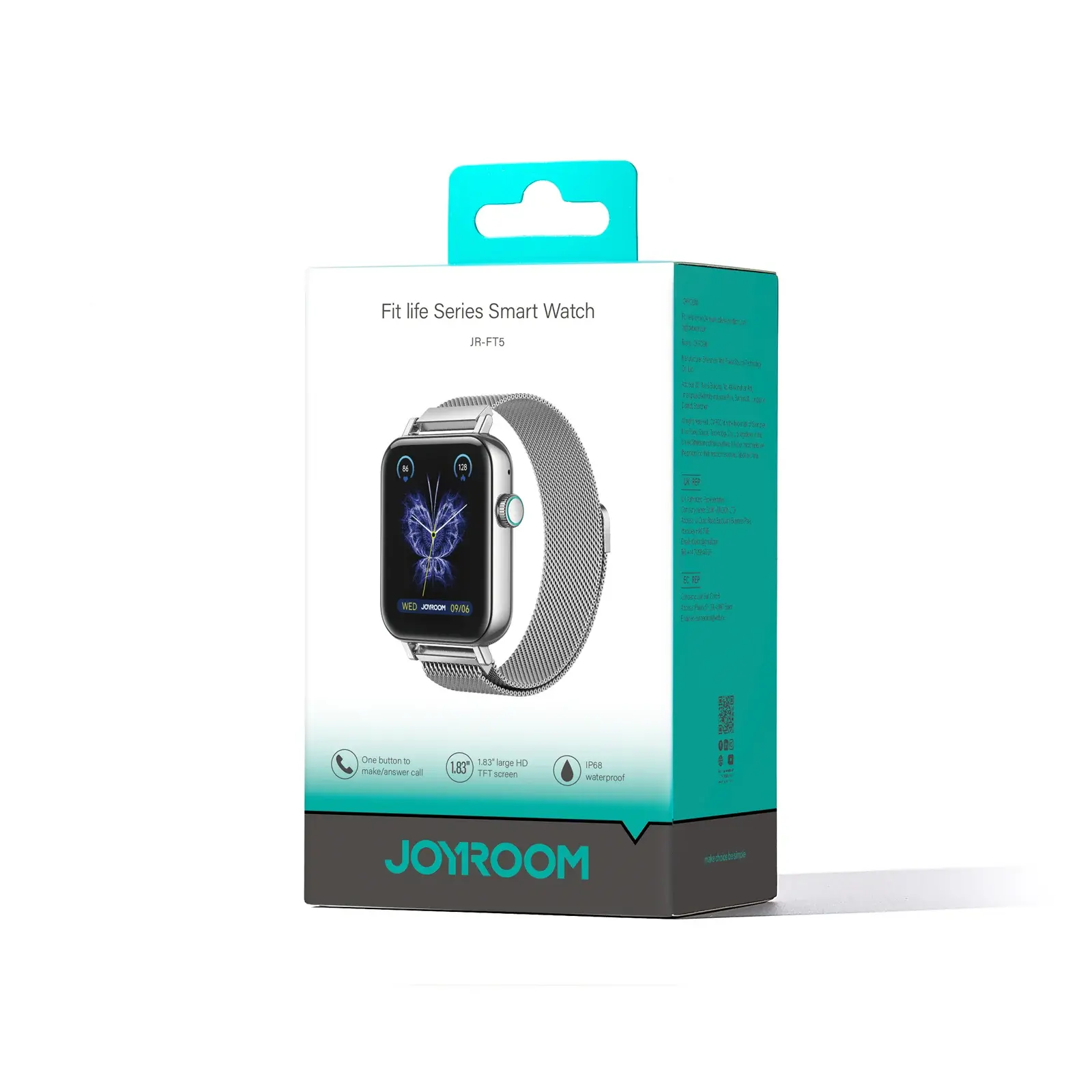 Fit-Life Series JR-FT5 Smart Watch (Answer/Make Call)- Rose Gold