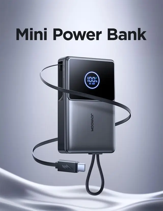 JR-PR1
22.5W with 70cm stretch cable JR-PR1 power bank 10000mAh black