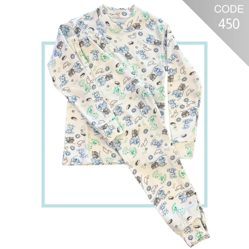Kids printed cotton thermal underwear set – M45