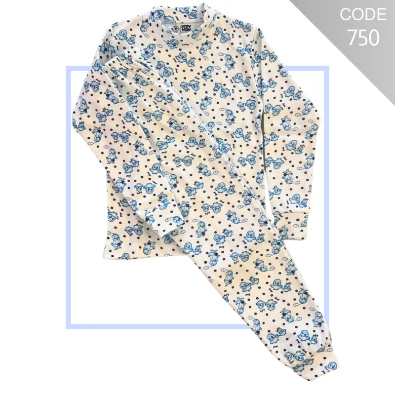Kids printed cotton thermal underwear set – M75