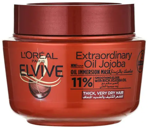 L'Oréal Paris ELVIVE EXTRAORDINARY OIL JOJOBA Hair Mask - 300 ml | لوريال إلفيف قناع الزيوت الاستثنائية بزيت الجوجوبا للشعر الجاف - 300 مل