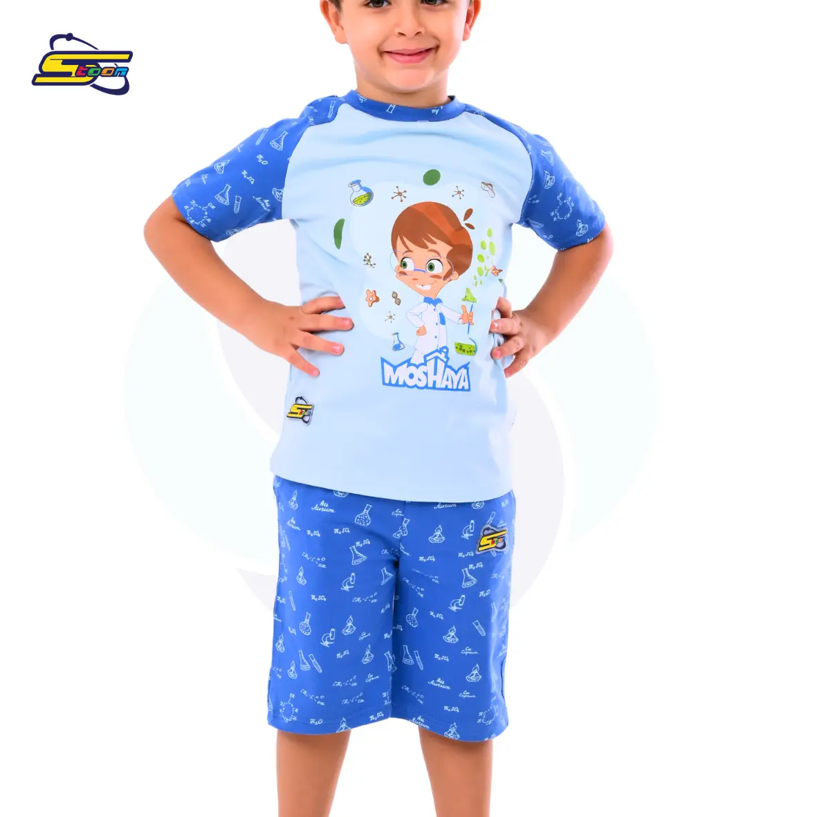 Moshayaa Family Boys- Spacetoon -cotton- Short Pajama