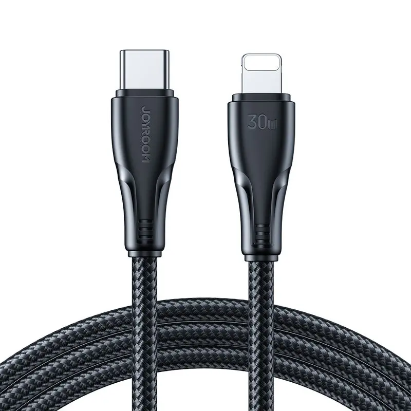 S-A11 SURPASS SERIES 30W FAST CHARGING DATA CABLE(TYPE-C TO LIGHTNING)1.2M-BLACK