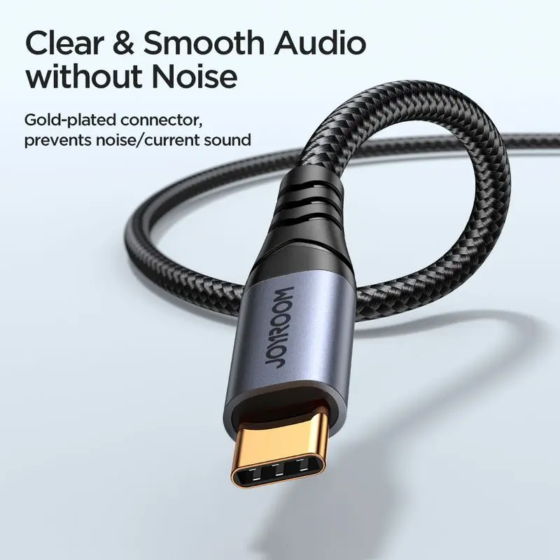 SY-A07 Audio-Transfer Series AUX Audio Cable (Type-C to 3.5mm) 1.2m- Black
