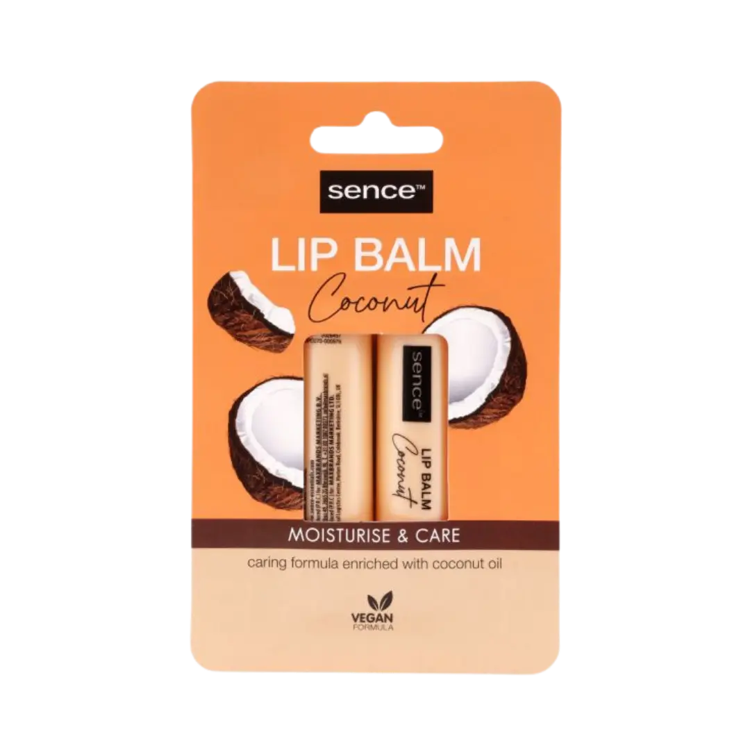 Sence Beauty Sence Lip Balm Twin Pack 2X4 3Gr Coconut v1 | بلسم الشفاه عبوة مزدوجة -..جوز الهند..