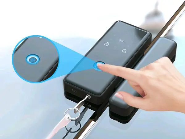 Smart Glass Door Lock  With Fingerprint 2