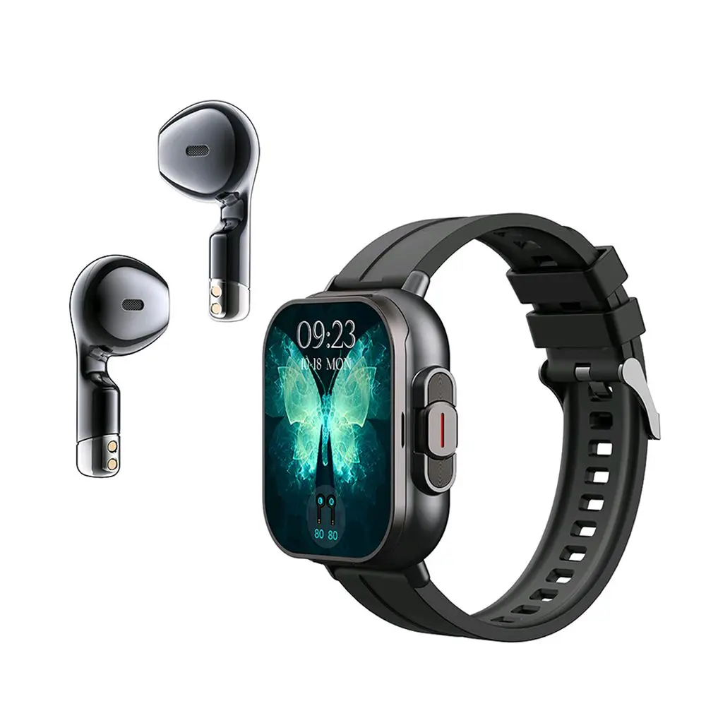 Smart Watch with Built-in Earbuds - مصغرة 3