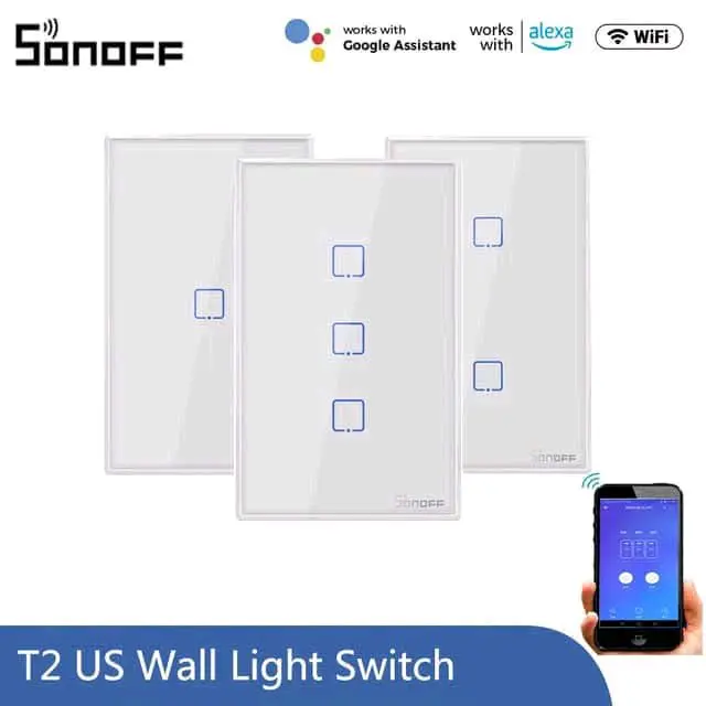 Sonoff TX Series Smart Touch Wall Switch White - 3 مفاتيح 2