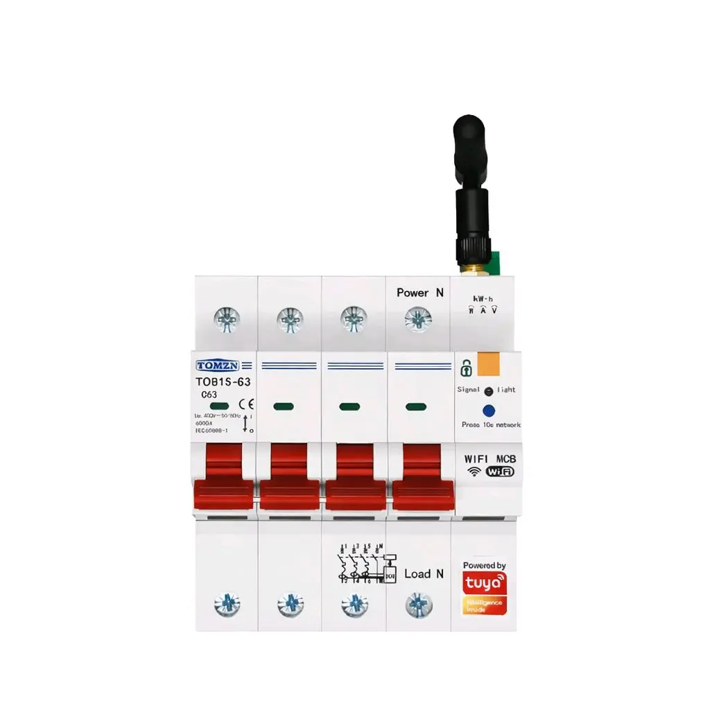TOMZN 3 Phase 4P WIFI Smart Circuit Breaker 63 A