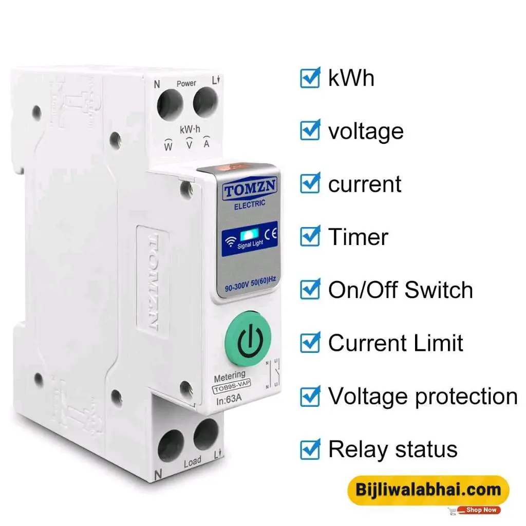 Tomzn 2P WIFI Smart Circuit Breaker 63A(Tuya) 3