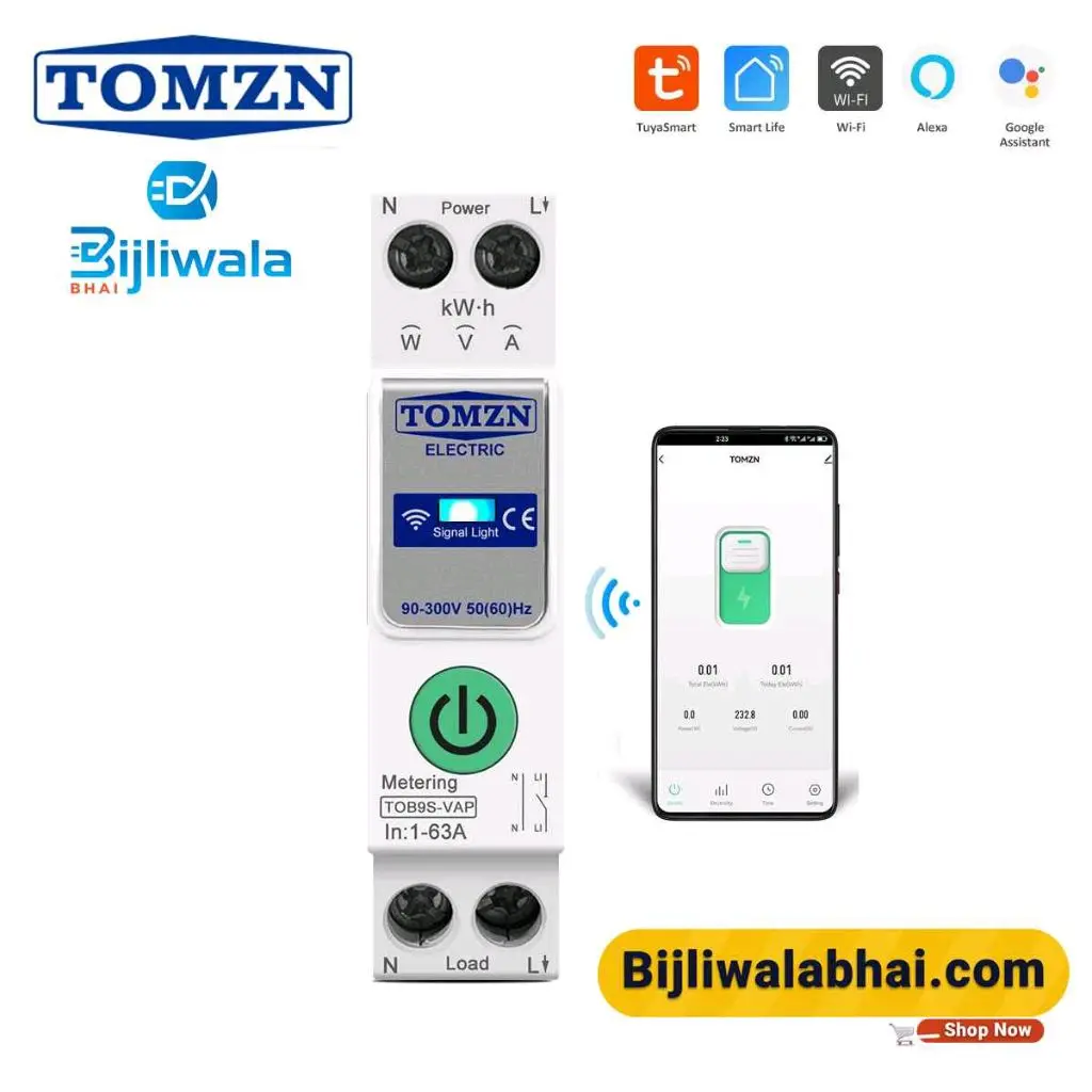 Tomzn 2P WIFI Smart Circuit Breaker 63A(Tuya) 4