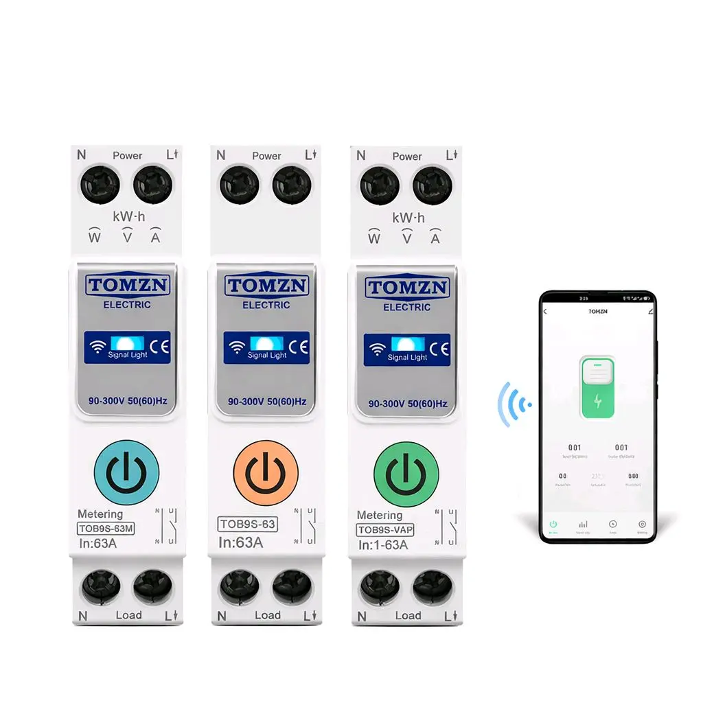 Tomzn 2P WIFI Smart Circuit Breaker 63A(Tuya)