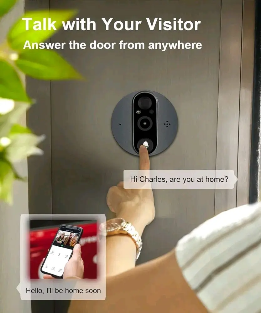Tuya Doorbell  Peephole Camera (Grey) 3