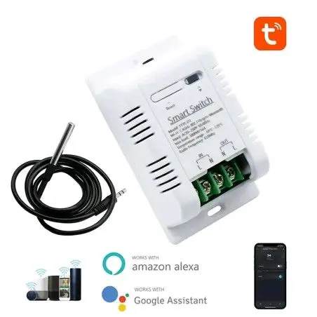 Tuya Smart WIFI Temperature Switch 16A 3000W With Energy consumption Monitoring RF433 Temperature Control 3