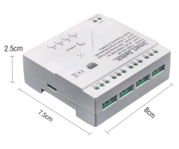 Tuya smart WIFI 4CH smart switch With RF433 4