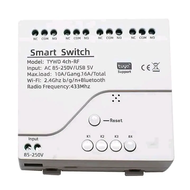 Tuya smart WIFI 4CH smart switch With RF433