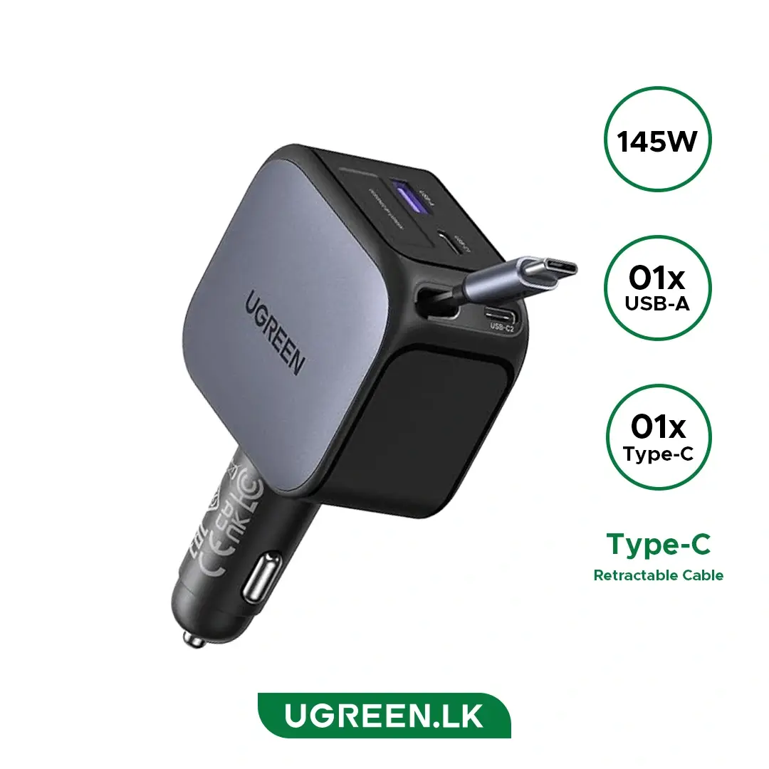UGREEN 145W FAST CAR CHARGER WITH EC604 55910