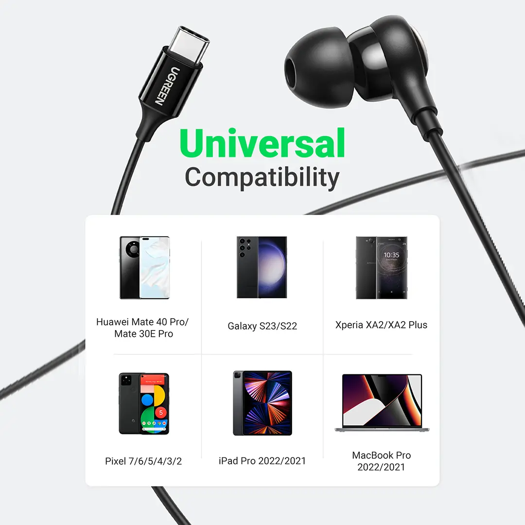 UGREEN  LN-EAR EARPHONES TYPE-C  30638