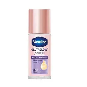 Vaseline Glutaglow Bright & Smooth Deodorant 45 ml with 3% Niacinamide+OMEGA 6 | فازلين مزيل تعرق مفتح وناعم بأوميغا 6 - 45 مل