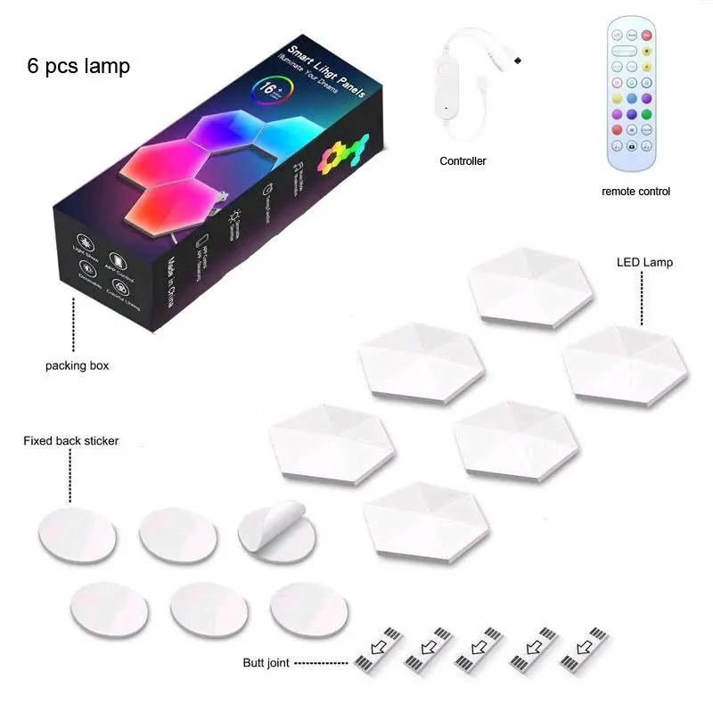 WiFi RGBIC Hexagon Light (6 PCS Lamp) 2
