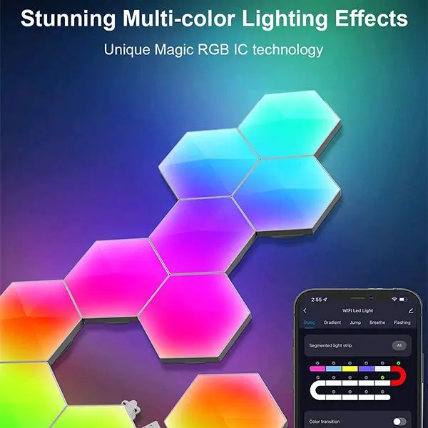 Wifi RGBIC Hexagon Light (10 PCS Lamp) 3
