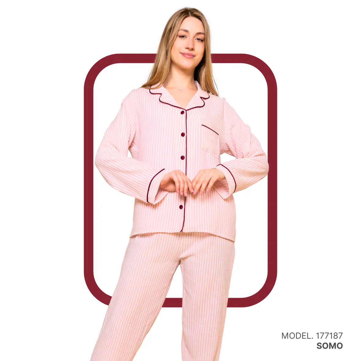 Women pyjama (soft pants and a long-sleeve shirt)
