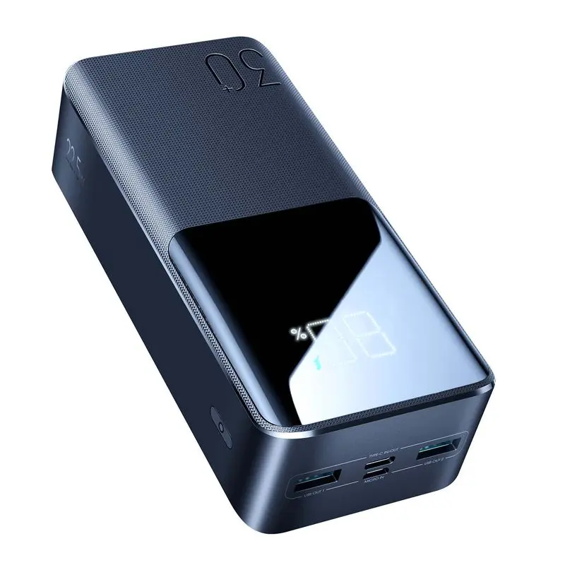 JR-QP193 22.5W Power
Bank 30000mAh-Black With USB to Type.C 0.3m Cable-Black