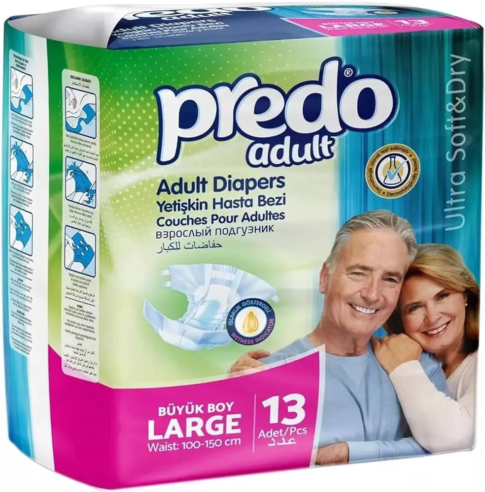 حفاضات Predo Adult بريميوم – امتصاص فائق وراحة قصوى