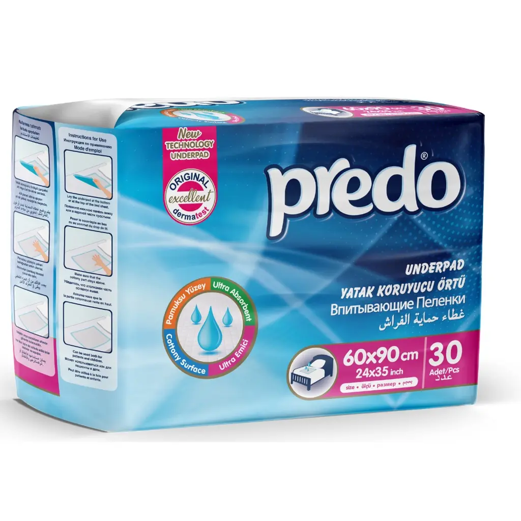 واقي فراش Predo – فوط حماية سرير عالية الامتصاص (60×90 سم)