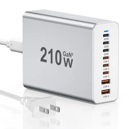 شاحن متعدد 8مخارج 210w