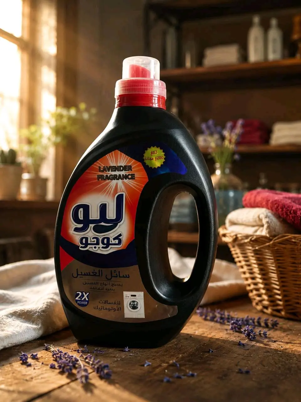 سائل الغسيل 3 لتر للغسالات الاوتوماتيك برائحة ليو كوجو الخاصة (للغسيل الأسود)