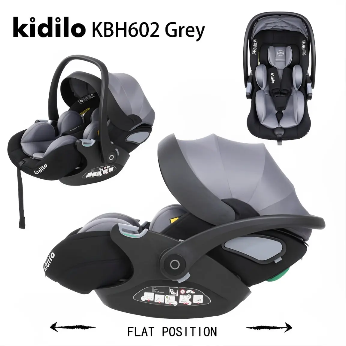 كرسي سيارة للرضع Kidilo KBH602 وضعية استلقاء كاملة