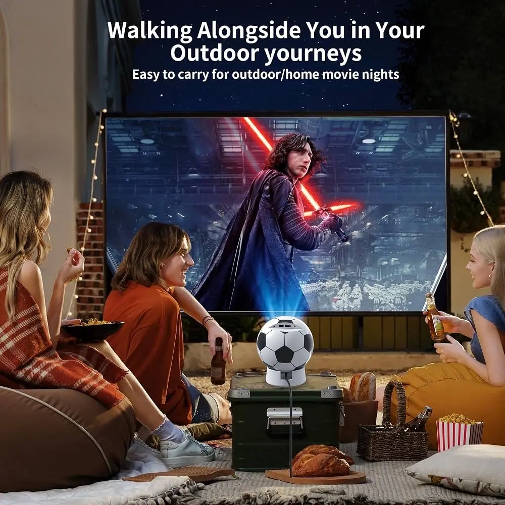 (Mini Projector) موديل YT600 مصمم على شكل كرة قدم - مصغرة 5