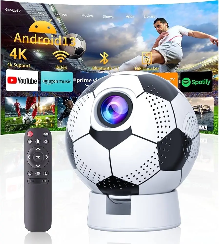 (Mini Projector) موديل YT600 مصمم على شكل كرة قدم - مصغرة 2