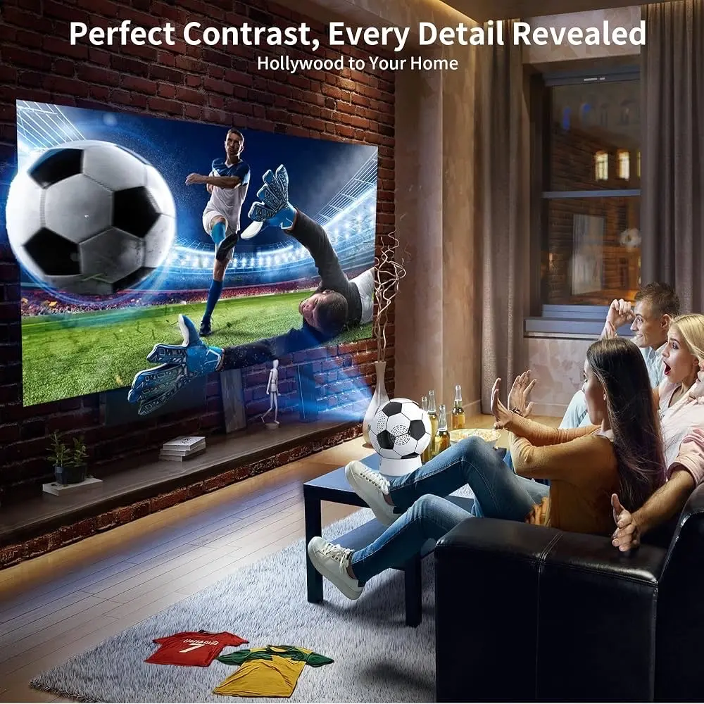 (Mini Projector) موديل YT600 مصمم على شكل كرة قدم - مصغرة 8