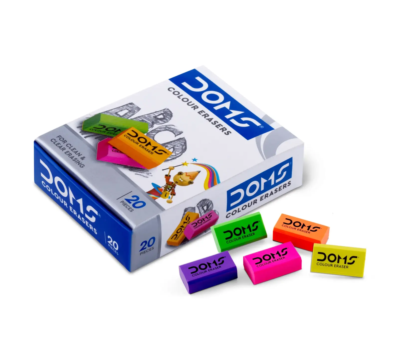 محاية ملونة (DOMS Colour Erasers - Pack of 20)